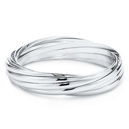STUNNING SILVER 9 CIRCLE BANGLE
