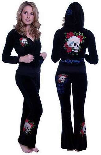 NEW!! BLACK ED HARDY TRACK SUITE SIZE 10-12