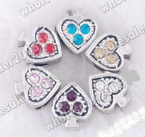 TIBETAN SILVER HEART SCREW SPACER BEADS FITS PARDORA