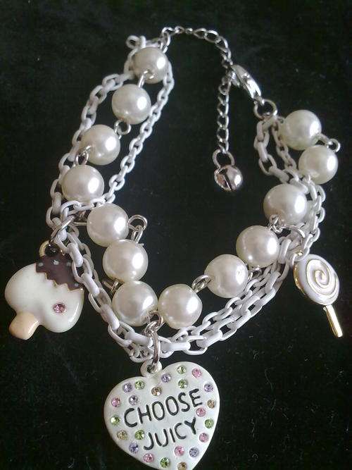 STUNNING SILVER CHOOSE JUICY CHARMS  BRACELET