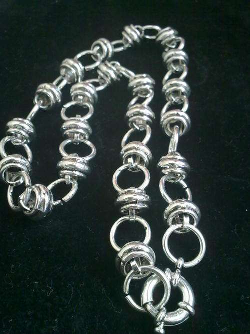 STUNNING TIBETAN SILVER  NECKLACE BELCHER CLASP