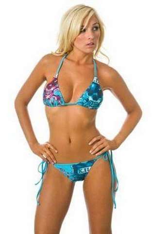STUNNING BLUE "LOVE KILLS" BIKINI MEDIUM