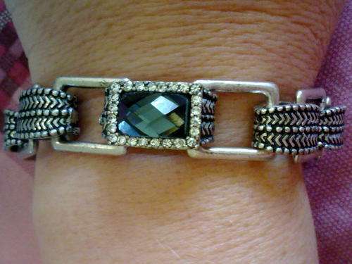 13 mm  TIBETAN SILVER SQUARES  BRACELET