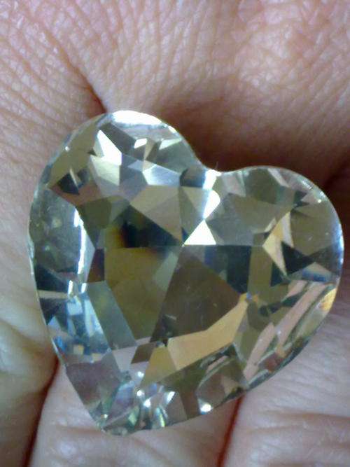 ONE ONLY!!GORGEOUS BLING HEART CRYSTAL RINGS ADJUSTABLE