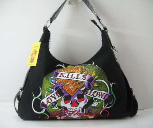NEW!!! ONLY ONE! ED HARDY  BLACK  HANDBAG