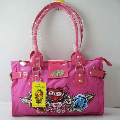 NEW!!! ONLY ONE! ED HARDY  PINK HANDBAG