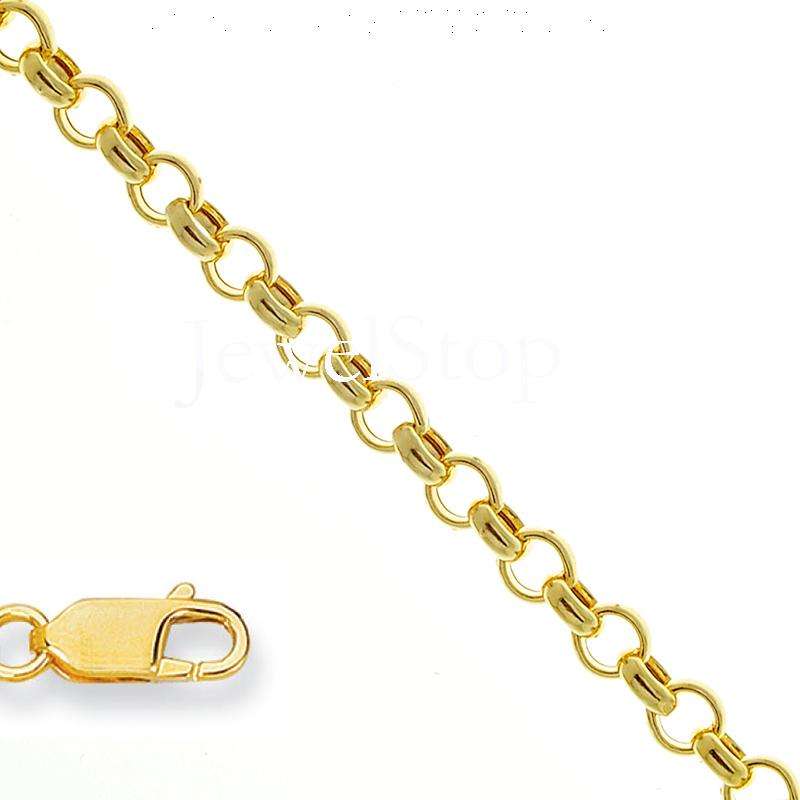 GORGEOUS GOLD 3,5 mm ROLO NECKLACE