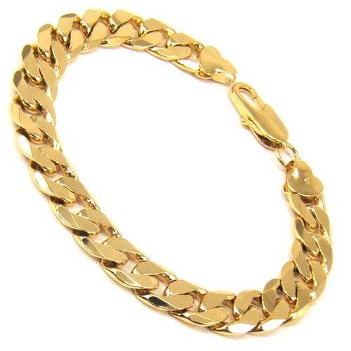 GORGEOUS GOLD CURB BRACELET 8 mm