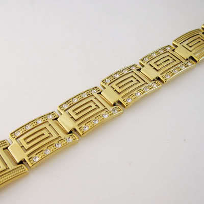 2 YEAR GUARANTEE!!GORGEOUS GOLD WIDE MENS BRACELET 16 mm