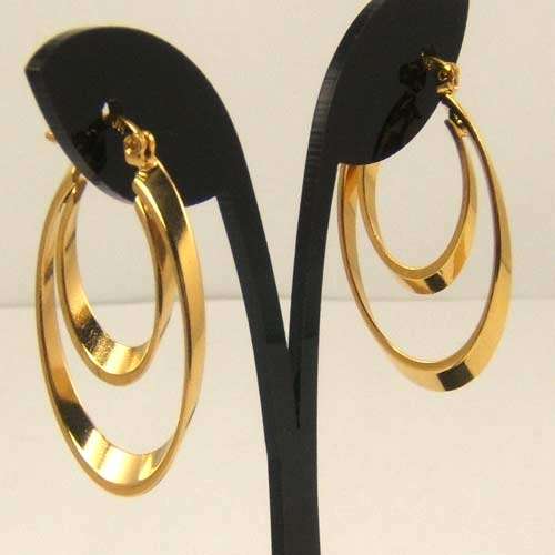 NEW!! GOLD TWO HOOPS EARRINGS