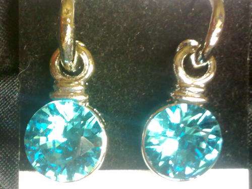 STUNNING TIBETAN SILVER BLUE EARRINGS