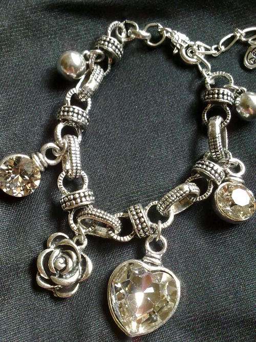TIBETAN SILVER  MARCAZITE LOOK BRACELET