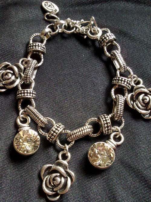 EXCLUSIVELY FROM 2011 HADASSAH COLLECTION TIBETAN SILVER  ANTIQUE LOOK BRACELET