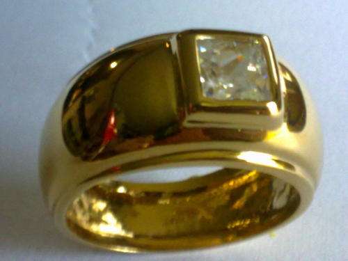 GOLD DIAMANTE WIDE RING 11 mm