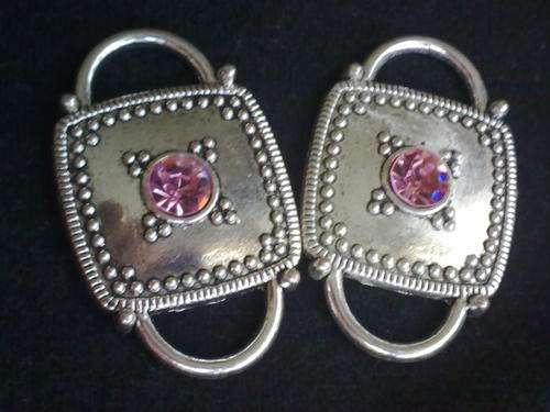 FINAL CLEARANCE!!!!STUNNING TIBETAN SILVER LARGE PINK CHARM/PENDANT