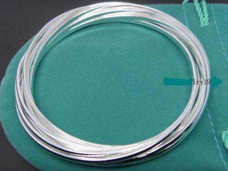 STUNNING SILVER 10 CIRCLE BANGLE
