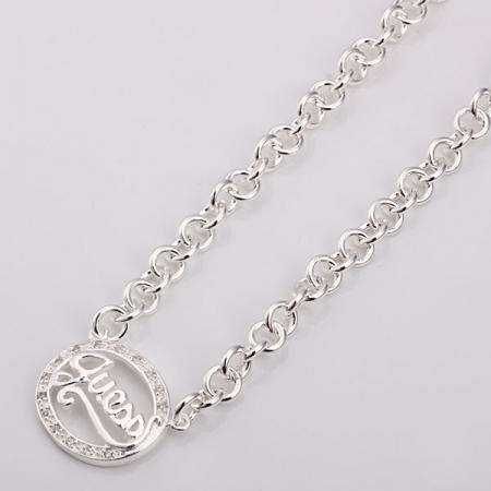 STUNNING STERLING SILVER  NECKLACE WITH LOBSTER CLASP