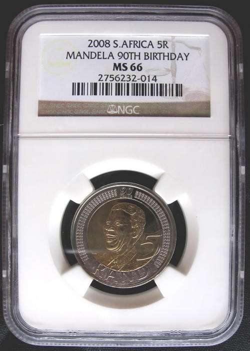 Mandela 90th Birthday R5 NGC MS66 @ R1 Start