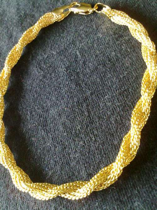 2 YEAR GUARANTEE!!GORGEOUS GOLD TWIST ROPE BRACELET 4 mm