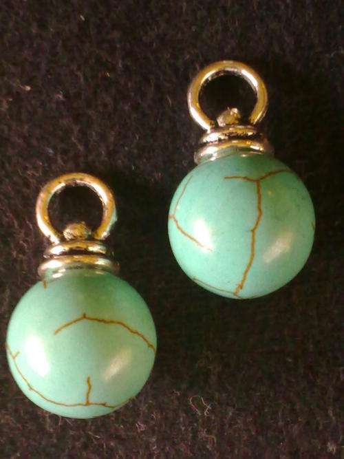 TURQUOISE BEAD CHARM