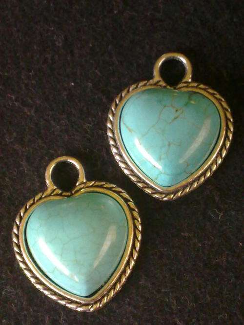 STOCK CLEARANCE SALE!!TIBETAN SILVER TURQUOISE HEART PENDANT