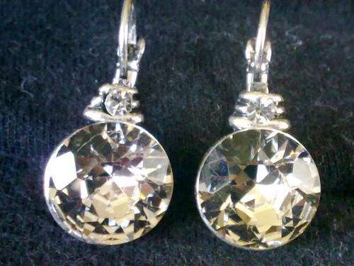 STUNNING TIBETAN SILVER CRYSTAL EARRINGS