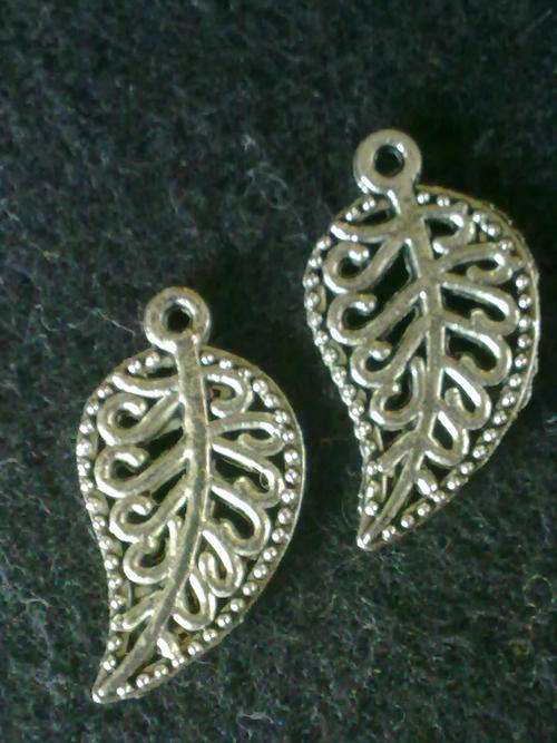 TIBETAN SILVER LEAF PENDANT CHARM