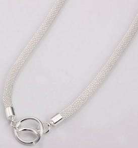 3,5 mm SILVER MESH NECKLACEWITH T/O CLASP