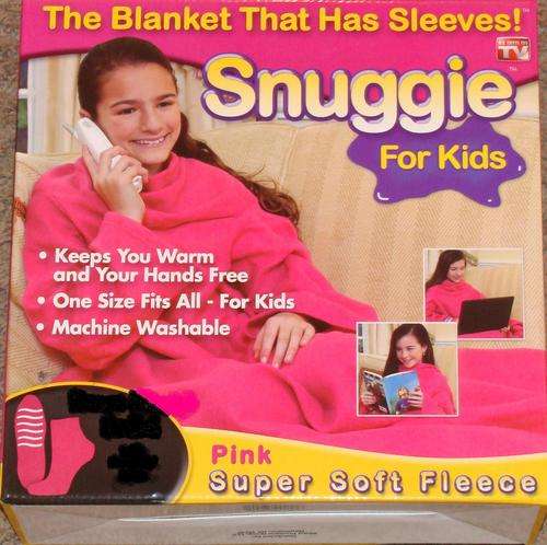 KIDDIES *PINK* SNUGGIE THE BLANKET WITH SLEEVES