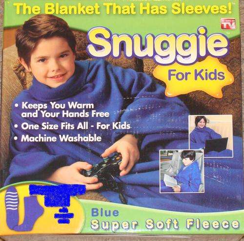 KIDDIES *BLUE* SNUGGIE THE BLANKET WITH SLEEVES