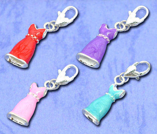 Clip On FANCY Dress Charm Fit Link Chain Bracelet 28x15mm