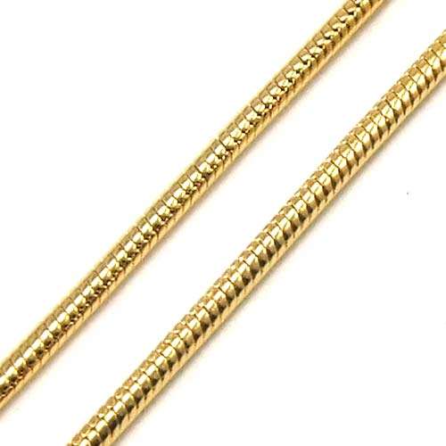 1 YEAR GUARANTEE! GOLD EP SNAKE CHAIN 45cm / 1mm