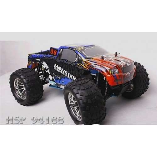 HSP 94118 1/10th Scale Nitro Off Road Monster Truck-Pivot Ball Suspension Model RTR