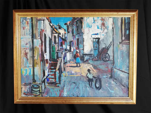 Township scene by Don Madge