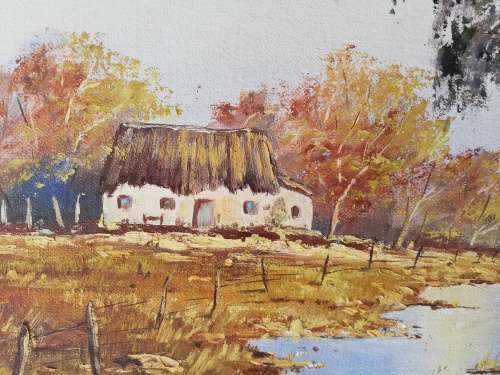 Marthinus. Le Grange - A little house in the woods. Done in oils
