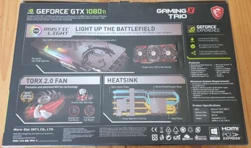 MSI Geforce GTX 1080 ti 11Gb Gaming X Trio