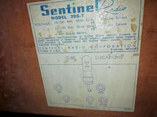 Sentinel model 295-T short wave radioWorking condition