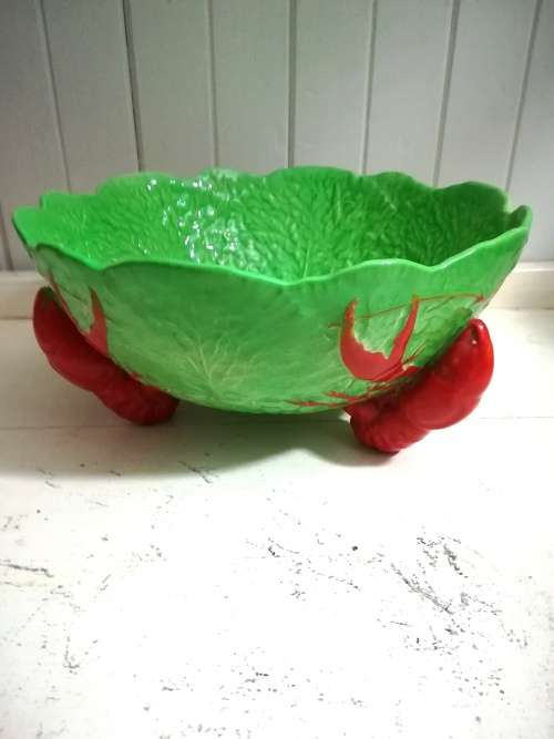 Crown Devon red Lobster salad bowl