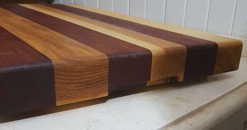 Cutting board mahogany and ashwood