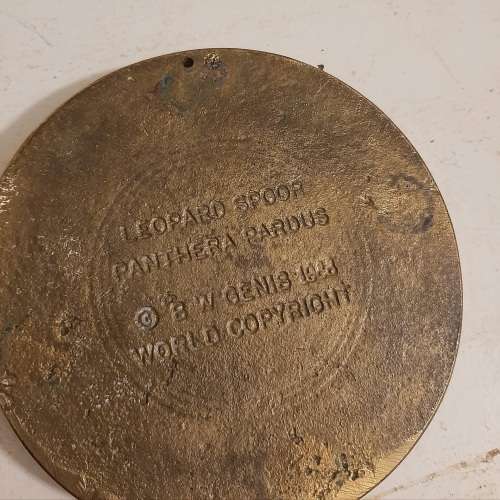 Leopard foot inprint in Brass by B w Genis