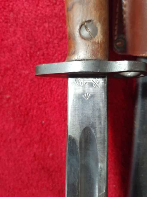 Pattern 1907 bayonet - good condition with scabbard and frog