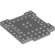 LEGO - Light Bluish Gray Brick, Modified 8 x 8 with 1 x 4 Indentations and 1 x 4 Plate