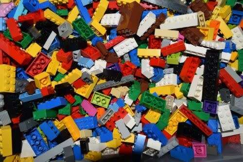 Parts - 100 MIXED USED Bricks with Playware - Original Lego