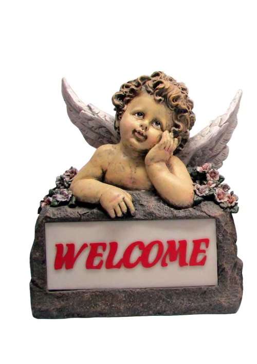 Solar Garden Light Welcome Angel
