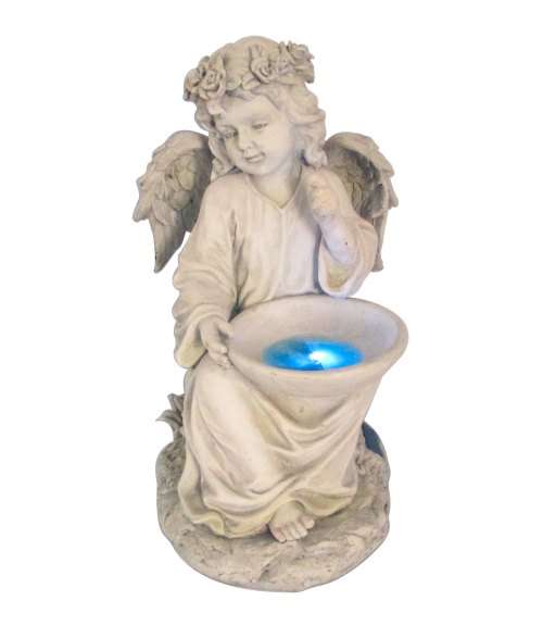 Solar Garden Angel Bird Bath