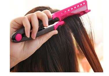 V Comb Hair Straightener Hairdressing Salon Brush Tops