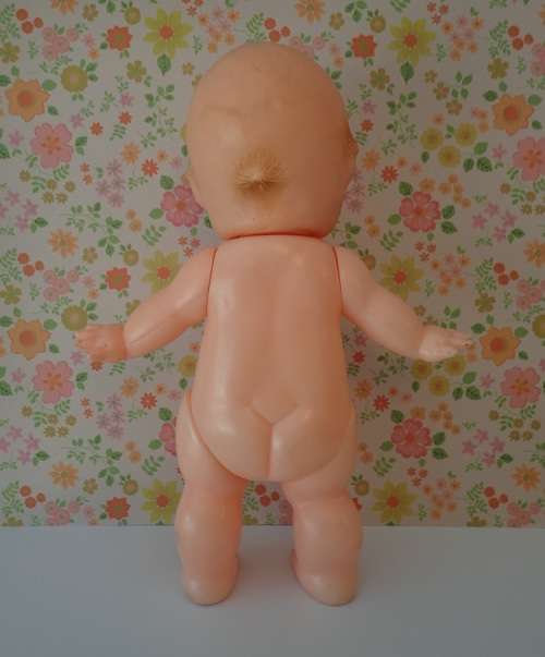 Kewpie Doll Hard Plastic Rubber Large