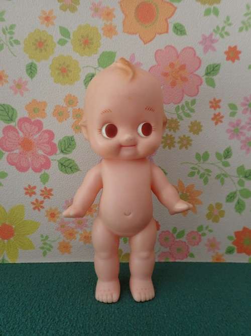 Kewpie Doll Rubber Unusual Brown Eyes