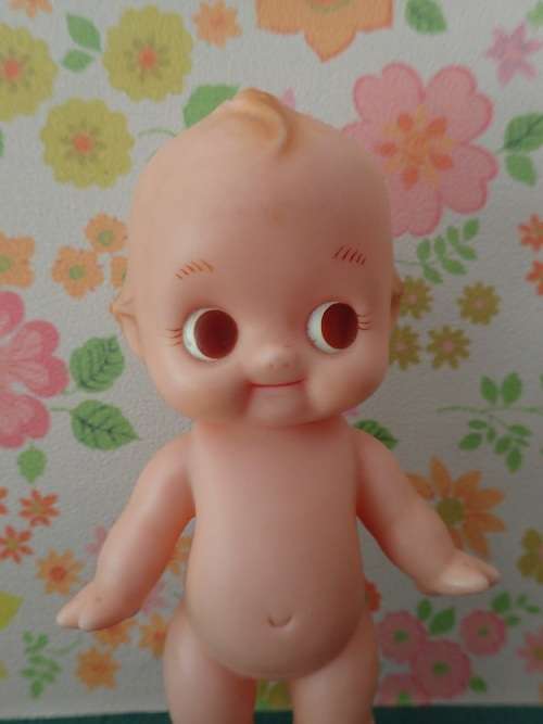 Kewpie Doll Rubber Unusual Brown Eyes
