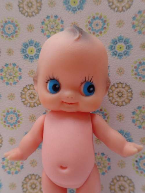 Kewpie Doll Rubber Black Hair
